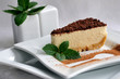 cheesecake slice on a white plate cheesecake slice on a white plate