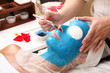 woman getting a beauty mask