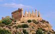 Remains of ancient Greek temple of Juno at Agrigento, Sicily
