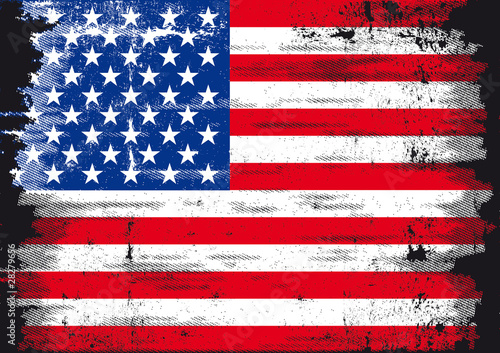 Vektor: US Grunge Flag US Grunge Flag