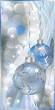 Silver christmas banner with two balls. vector illustration Silver christmas banner with two balls. vector illustration