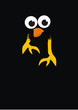 Bird in the night - comic cartoon illustration Bird in the night - comic cartoon illustration
