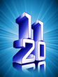 2011 3D number on blue 2011 3D number on blue