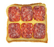 Sandwiches with salami isolated Sandwiches with salami isolated