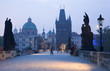 Prague - Charles birdge in the morning Prague - Charles birdge in the morning