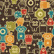 Robot and monsters seamless pattern. Robot and monsters seamless pattern.