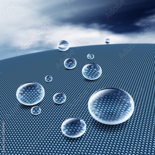 Illustration: Wasserabweisende Textilien Wasserabweisende Textilien