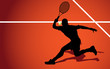 Tennis player silhouette vector