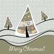 Christmas greeting card with trees and snow Christmas greeting card with trees and snow