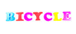 bicycle written in kids fridge magnets