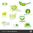 10 individual green business logos