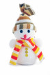 Christmas snowman isolated on a white background