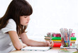 Girl doing homework