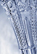 Detail of illuminated antique vase - cut glass