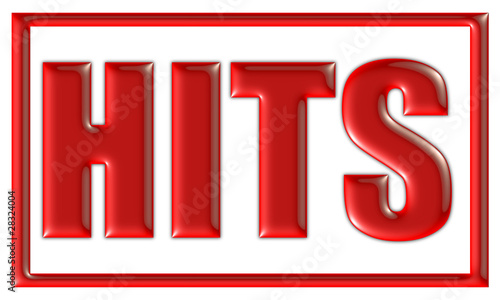 Illustration: Stempel rot HITS Stempel rot HITS