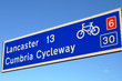 Blue Cycleway Sign