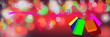 Shopping bags on a neon background