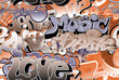 Graffiti seamless background. Urban art texture