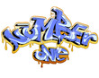 graffiti vector text design
