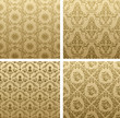 set seamless wallpaper old decorative vintage