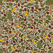 Seamless pattern with autumn forest.