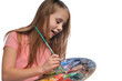 Young girl with colorful palette
