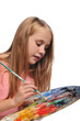 Young Girl with colorful palette