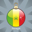 senegal flag in christmas bulb shape senegal flag in christmas bulb shape