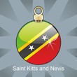 saint kitts and nevis flag in christmas bulb shape