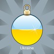 ukraine flag in christmas bulb shape