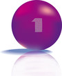 Kugel  1 violett