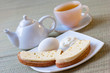 tea with sheep cheese