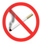 Animated No smoking sign with moving loopable smoke