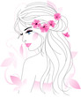 Woman with flowers
