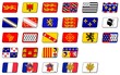Buttons - Frankreichs Regionen - schräg