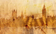 London skyline in artistic style