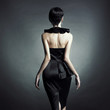 Elegant lady in evening dress Elegant lady in evening dress