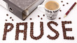 Kaffee Pause -  am Schreibtisch im Büro