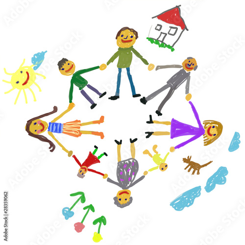 Illustration: grosse familie grosse familie