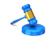 Gavel isolated on white