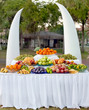 fruit table for the buffet table at the festival