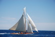 classic yacht under full sail