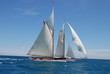 classic yacht under full sail