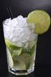 Caipirinha Cocktail - Black Background