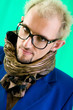 Photo: Man with blue jacket in studio shooting Man with blue jacket in studio shooting