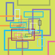 Retro technology abstract background