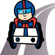 Funny cartoon racing