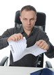 businessman tearing contract