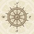 Vintage ship wheel