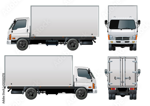 Vector: Vector delivery / cargo truck Vector delivery / cargo truck